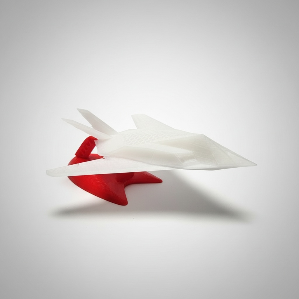 Модель истребителя F-117 Nighthawk на подставке